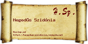 Hegedűs Szidónia névjegykártya
